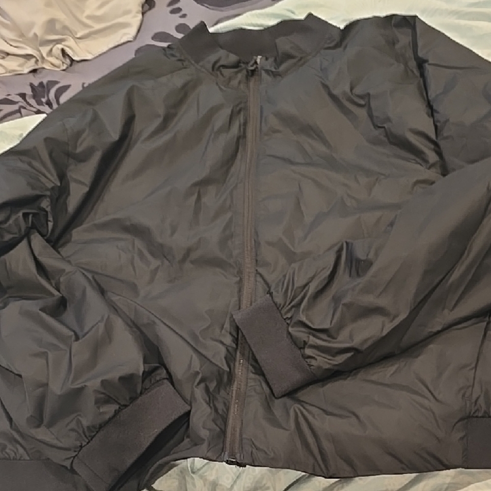 ❤️5/$25 New all in motion Black Zip-Up Bomber Jacket